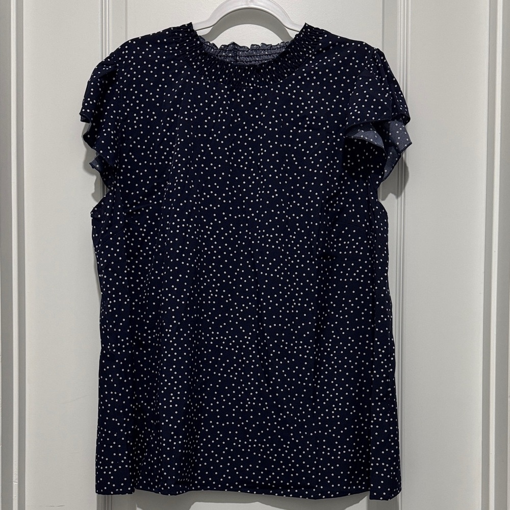 BloomChic Navy Blouse with White Dots - 18/20 - NWT